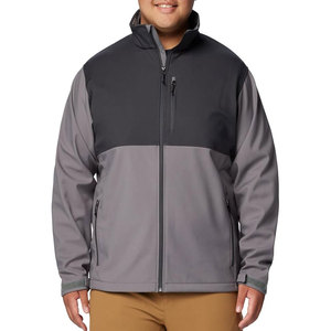 Men_s Custom Design Winter Workwear Softshell <b>Jacket</b> Windproof Waterproof <b>Fleece</b> <b>Lining</b> Stand Collar Zipper Closure Front Logo - Product Image 1