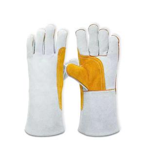 Gants de soudure en cuir Vantrex Industries, couleur personnalisée jaune, protection thermique de la paume, longueur jusqu'au coude, pour l'extérieur, toutes saisons - Product Image 1