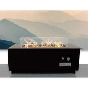 16\" H X 42\" W Steel Outdoor <b>Fire</b> <b>Pit</b> <b>Table</b> <b>with</b> Lid Durable <b>Fire</b> <b>Pits</b> for Outdoor Use - Product Image 1