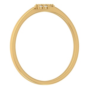 CVD แหวนหมั้นชุบทอง10K 14K สำหรับงานแต่งงานและปาร์ตี้แหวนเพชรแบบเรียงซ้อนกันในห้องปฏิบัติการ - Product Image 4