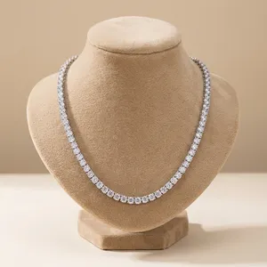 สร้อยคอเพชรแล็บโกรว์สีทองสำหรับผู้หญิงหลายขนาด สไตล์ฮิปฮอป พร้อมใบรับรอง IGI - Product Image 3