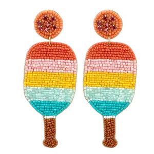 Pendientes Largos de Cuentas de Arroz Tejidos a Mano, Serie Cielo Estrellado y Flores, Joyería con Borlas, Moda CRYSTAL CRAFT - Product Image 1