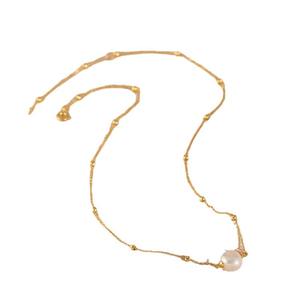 Collar con Colgante de Perla de Agua Dulce Barroca, Diseño Femenino Único, Cadena de Clavícula de Alta Gama para Suéteres - Product Image 5