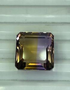 อเมทรีนทรงแปดเหลี่ยมคุณภาพสูง, อเมทรีนธรรมชาติเจียระไนแบบหลวมๆ สองสี - Product Image 1