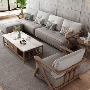 Ensemble de canapés en teck indonésien - Design de luxe mi-siècle pour hôtels et villas - Product Image 1