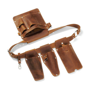 Ceinture porte-outils en cuir robuste pour électricien, avec pochettes organisées, supports sécurisés, coutures durables et taille ajustable - Product Image 5