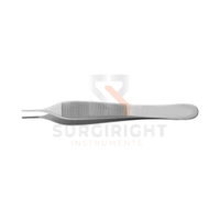 Pince à pansements chirurgicales manuelle en acier inoxydable Adson, modèle SR # 15343 pour la chirurgie générale, certification CE, SurgiRight Classe I