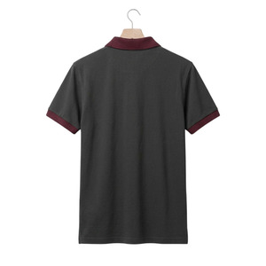 เสื้อโปโลแขนสั้นผ้าฝ้าย 100% ปักโลโก้ตามสั่ง พร้อมคอปกและปลายแขนเสื้อแบบริบตัดสี - Product Image 4