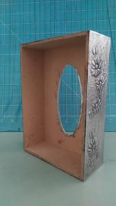 Porte-mouchoirs en métal finition argentée, design floral artisanal, pour comptoir de salle de bain, chambre d'hôtes et décoration intérieure, provenant d'Inde - Product Image 4