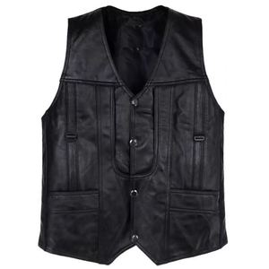 <b>Men</b> Casual Winter Breathable Leather <b>Vest</b> High Performance Waterproof Windproof Sleeveless Outer Wear Customized Design - Product Image 1