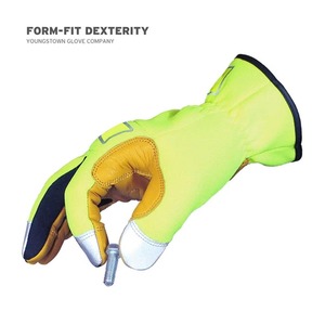 Guantes de Seguridad de Cuero para Dedos Completos, Alta Visibilidad, Verde Marrón, Antideslizantes, Impermeables, Anti-UV, para Exteriores, Unisex, Invierno - Product Image 2