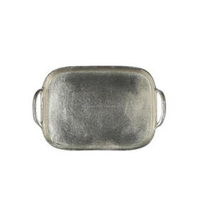Ensemble de plateaux en fonte d'aluminium Forme octogonale Décorative Plateau de service en métal à 8 côtés Plateau décoratif argenté en offre spéciale - Product Image 6