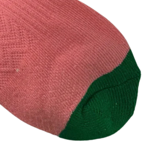 AKA Crew <b>Socks</b> Pink Green Cotton Blend Cushioned Athletic Casual Mid Calf Breathable Durable Fashion <b>Socks</b> - Product Image 4