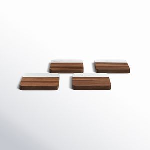 DualTone Marble Resin Luxury Eco-Friendly <b>Coaster</b> <b>Set</b> - Product Image 4