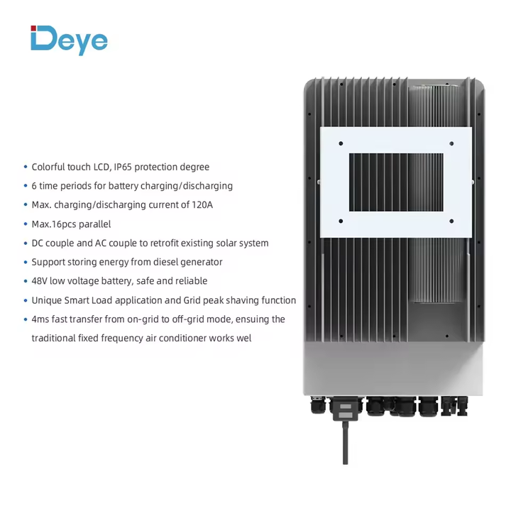 Deye Hybrid Inverter 5kw 6kw 8kw Single Phase Mppt Hybrid Solar ...