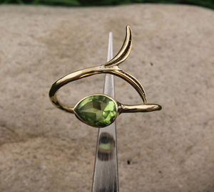 แหวนปลาคาร์ฟเพอริดอทธรรมชาติ เงินแท้สำหรับผู้หญิง เครื่องประดับพลอยประจำวันเกิด ดีไซน์สร้างสรรค์ ของขวัญสุดพิเศษสำหรับงานปาร์ตี้ ขายส่ง - Product Image 1