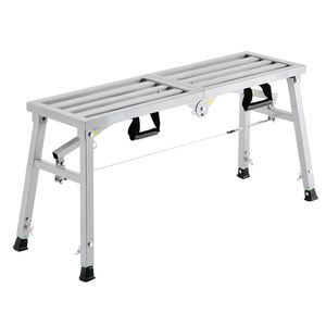 Échelle escamotable portable en acier allié, capacité de charge réglable de 400 lb, plateforme de travail pliable à 3 positions, haute visibilité pour échafaudage - Product Image 1