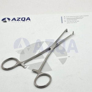 Stainless Steel Allis Tissue Holding Forceps With Serrated Jaws Locking Ratchet And Finger <b>Ring</b> Handles For Surgical Use - Product Image 2