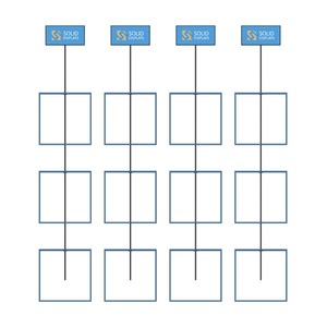Étagères coulissantes murales asiatiques en métal, panneaux d'affichage faciles à assembler, légers pour une utilisation en intérieur - Product Image 2