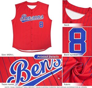 Maillot de baseball sans manches personnalisé de qualité supérieure pour hommes, femmes et jeunes, avec nom et numéro brodés - Product Image 4