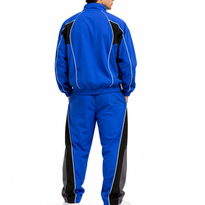 Ensemble de survêtement de sport pour homme, personnalisé, 100% nylon, deux pièces, imperméable, respirant, léger, style streetwear, veste et pantalon de jogging - Product Image 4