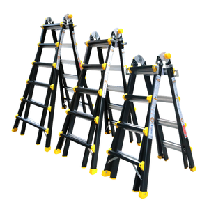 Aluminum Extension <b>Ladder</b> 13 Steps 12.5ft Type 1 300 lb Capacity Manual Lock Home Use Modern Design - Product Image 4