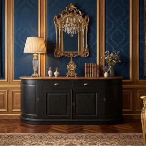 Cómoda Moderna Erlin de Madera Maciza de Teca, Diseño Lineal y Elegante, Acabado Natural, Mueble de Almacenamiento Resistente para Dormitorio, Sala de Estar o Estilo Rústico - Product Image 4