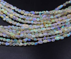 Perles d'opale éthiopienne naturelle multi-feu, opale de forme ronde lisse, environ. 8x3MM à 3MM, longueur de 16 pouces - Product Image 6