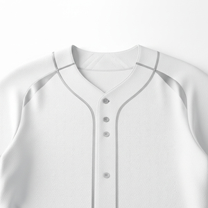 Maillot de baseball unisexe blanc à manches courtes avec boutons, anti-humidité, couleur unie, coupe classique, nom de joueur imprimé - Product Image 6