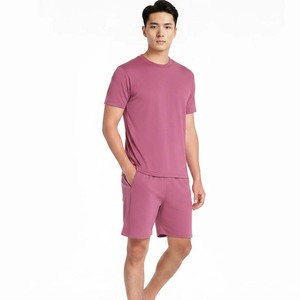 Summer Outfit Men's Shorts Sets T-Shirt Custom Logo Customized Design Color Casual 100% Cotton Jersey Fabric - Product Image 2