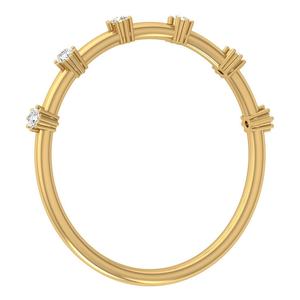 แหวนเพชร CVD ประดับเพชรเม็ดกลมสีทอง10K และ22K ออกแบบได้ตามต้องการ - Product Image 4