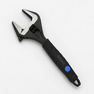 Clé à molette réglable à mâchoires larges en acier à haute teneur en carbone, clé robuste pour la plomberie, l'entretien d'atelier automobile, la réparation de bricolage, outil professionnel - Product Image 1