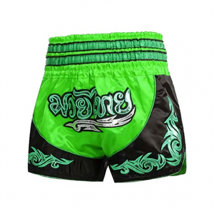 Pantalones Cortos de Muay Thai Unisex Rosa y Negro con Logotipo Estampado por Transferencia Térmica en la Espalda, Ropa de Entrenamiento de MMA y Boxeo para Adultos, Corte Regular, Tela Elástica - Product Image 6
