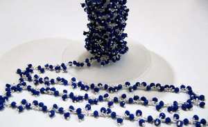 Chaîne de perles rondes en laiton de 3 mm, plaquée noir/argent/or, pour la fabrication de colliers et de bracelets - Product Image 2