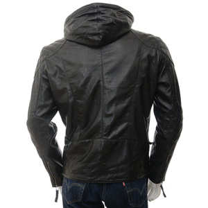 Chaqueta de Invierno para Hombre de Cuero Vacuno Genuino, Estilo Urbano, con Logotipo y Etiqueta Personalizados, Impermeable, Resistente al Viento y Transpirable - Product Image 2