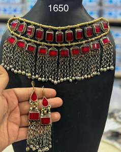 Conjuntos de joyería afgana hecha a mano de último diseño para damas, ropa nupcial y de fiesta de moda superior, joyería afgana personalizada a la venta - Product Image 2