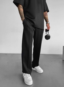 Pantalon de randonnée décontracté pour homme, mode sportive d'automne, 100% coton, léger, coupe droite - Product Image 4