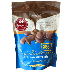 Botones de Chocolate Puro Sólido, Fabricación OEM/ODM, HALAL, Botones de Chocolate Negro Real con 65% de Cacao, Proveedor de Galletas para Panadería, Buen Precio - Product Image 1