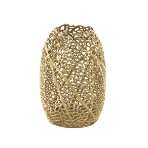 Vase à fleurs de table en fer forgé de style côtier, écologique, pour appartement loft, intérieur urbain moderne, en métal de qualité supérieure - Product Image 6