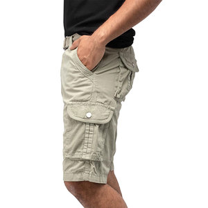 Men's Casual Cargo Shorts 100% Cotton Blend <b>Material</b> Knee Length Mid Waist Knitted Plus Size Quick Dry Summer Wear - Product Image 4
