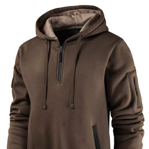 Sudadera con capucha para trabajo y oficina, con media cremallera, de alta calidad, personalizada, cómoda, para hombre y mujer. - Product Image 3