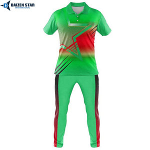 Green Red Gradient Sports Kit Short Sleeve cricket uniform With Matching <b>Pants</b> Quick Dry Regular Fit All Seasons Unisex - Product Image 2