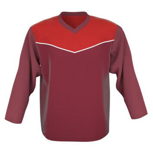 เสื้อฮอกกี้น้ำแข็งแบบซับลิเมชั่นสั่งทำพิเศษ PUFFIN SPORTS OEM ODM สำหรับผู้ชาย ลายทาง คอวี แขนเสื้อระบายความชื้น ผลิตจากโพลีเอสเตอร์ - Product Image 3