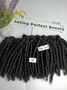 ผมต่อแบบมัดคู่คุณภาพสูงเวียดนาม/กัมพูชาสำหรับผมคนผมหยิกดิบ100กรัมมัดไม่พันกัน - Product Image 3