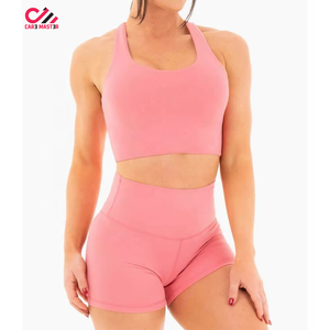 Hot Selling Private Label Peach Hip Lace <b>Tie</b> <b>Dye</b> Yoga Short <b>Set</b> for Women Skinny Fit Casual Quick Drying Active Women Short <b>Set</b> - Product Image 5