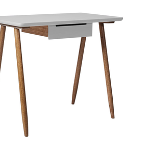 Southwark Swoon <b>Table</b> furniture has a distinctive contrast between the white tabletop and slender, angled wooden <b>legs</b> - Product Image 2
