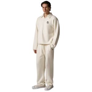 Pull-over en maille pour homme, col boutonné texturé, manches longues, en mélange de coton, décontracté, idéal pour l'hiver - Product Image 6