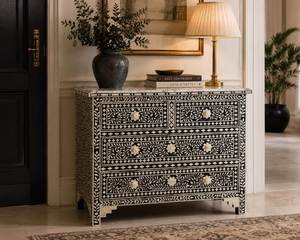 Cómoda de Nácar con Incrustaciones de Hueso al por Mayor, Mueble Moderno Tradicional para Dormitorio, Sala de Estar, Cocina, Hotel, Rosa, India - Product Image 6