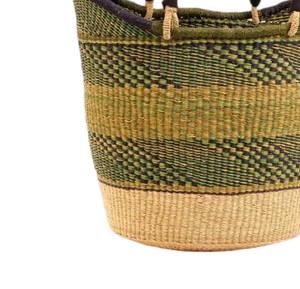 Summer Striped Seagrass Handbags Woven <b>Bag</b> Dark Handle Fashion Women <b>Straw</b> Hand <b>Bag</b> Eco Friendly Beach <b>Tote</b> OEM ODM - Product Image 4