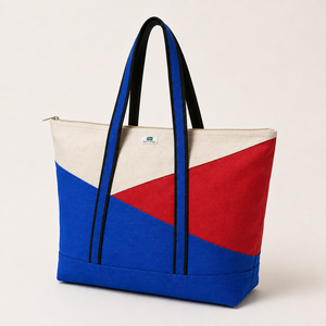 <b>Large</b> Colorblock Dyed Jute <b>Beach</b> Tote <b>Bag</b> 60x41x14cm Reusable Custom Logo Wholesale Private Label OEM ODM Manufacturer Exporter - Product Image 4